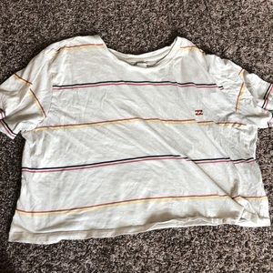 billabong cropped striped t-shirt